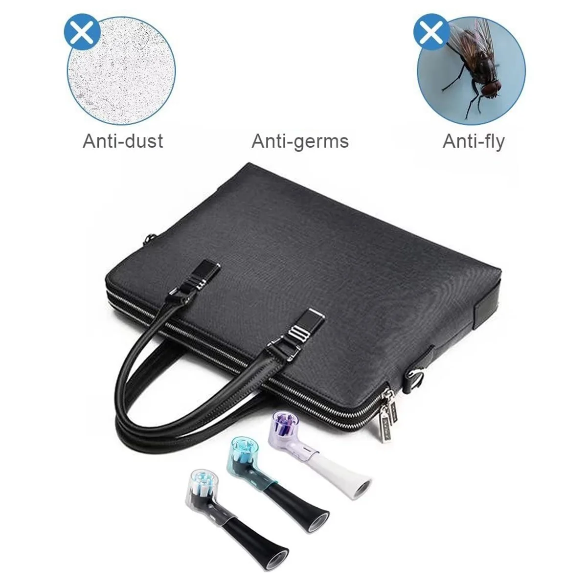 Комплект из 6 насадок для зубных щеток, пылезащитный чехол, совместимый с Oral B, подходит для серии Oral-B IO, удобный для путешествий, многоцветный