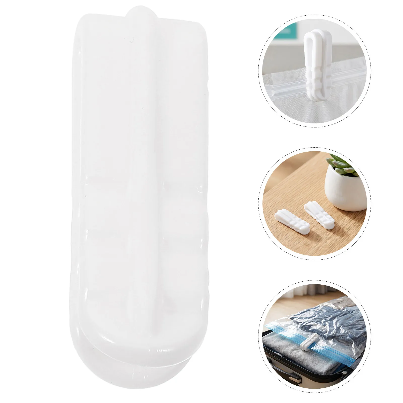 40Pcs Food Storage Bag Sealing Clips Vacuum Compression Bag Clips Labor Saving Sliding Grip for Snack Chips Clothing Bags