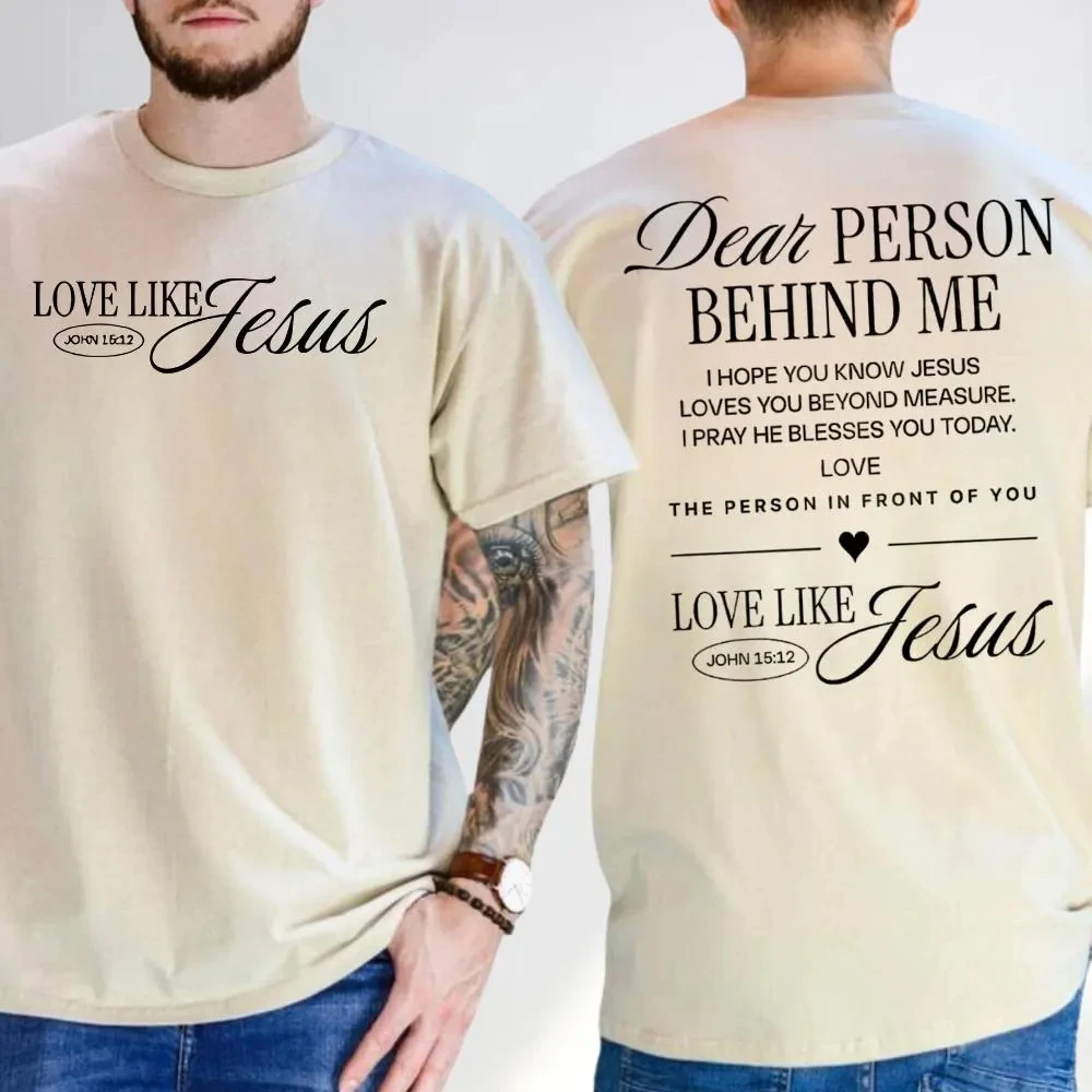 T-shirt "Aime-moi comme Jésus", cadeau religieux, t-shirt avec verset biblique sur la santé mentale, t-shirt chrétien pour femmes