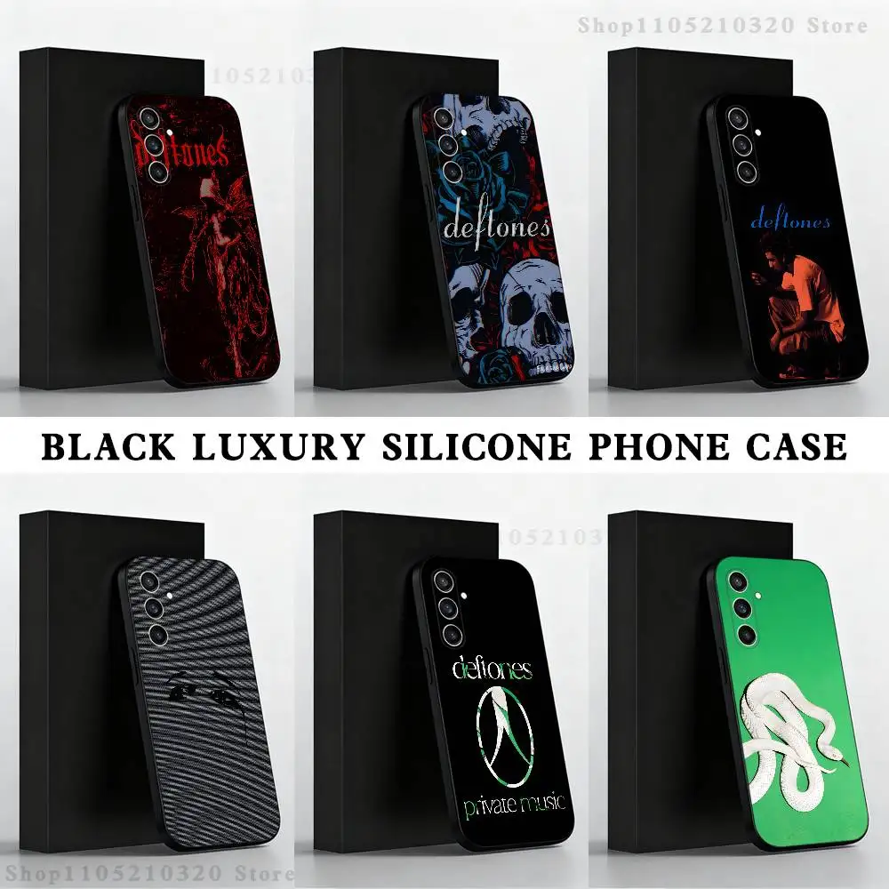 

D-Deftones ES Band Phone Case For Samsung S 25,24,23,22,30,21,10,9,Ultra,Plus,Lite,FE,4,5 G Black Soft Case