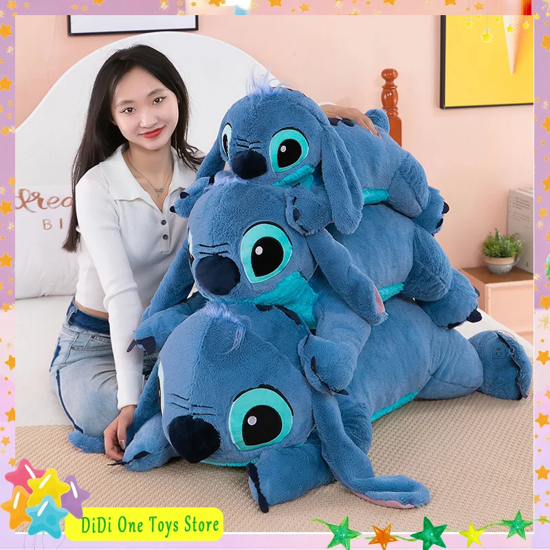 Puppy Stitch ตุ๊กตา Blue Stitch Plush หมอนยาวของเล่นสาว Sleeping ขาหนีบ Plushies ตุ๊กตาเด็กหมอนวันเกิดของขวัญ