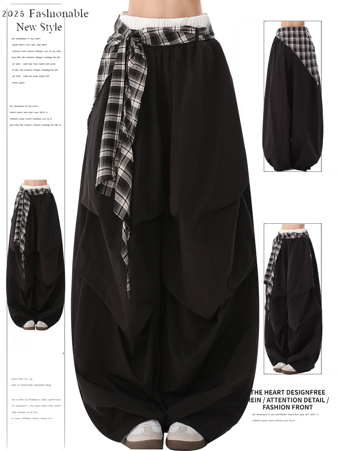 

American Retro Wide Leg Pants Jazz Dance Pants Women Summer Loose Slimming Casual Pants Layering Style Comfortable Fit