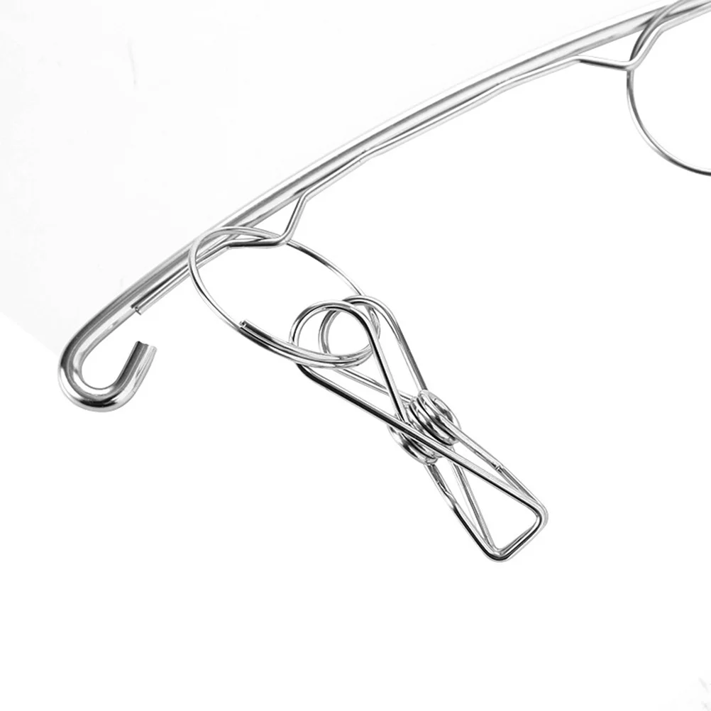 

2Pcs Socks Hanger Stainless Steel Laundry Drying Clip Rack for Home Travel Indoor Outdoor Use Stainless Steel Socks Hanger