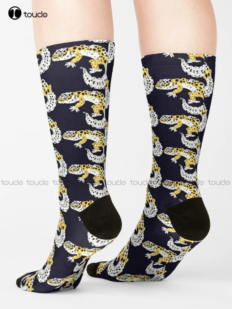 Leopard Gecko - Normal Morph Socks Red Socks Personalized Custom Unisex Adult Teen Youth Socks 360° Digital Print Harajuku Gift