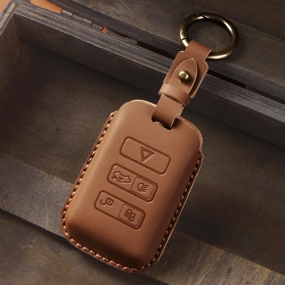 Car Key Case Holder Keychain For Land Rover Range Rover Discovery 5 Sport 2018 2019 For Jaguar XEL E-PACE 2019 Accessories