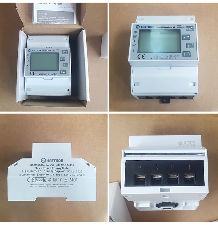 이스트론 SDM630-모드버스 V2 이스트론 SDM630MCT V2 모델 태양광 시스템 전기 스마트 미터
