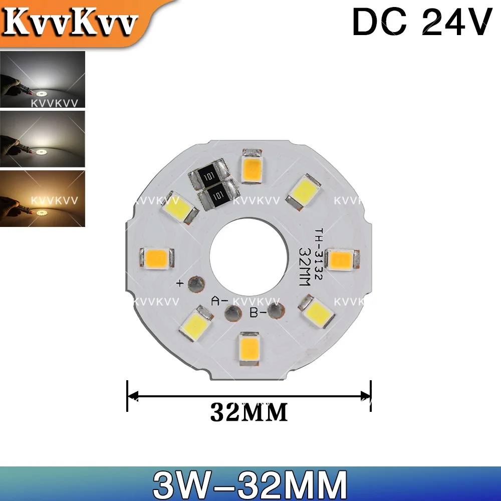 DC24V SMD2835 LED Chip Board 3W 5W 10W 15W White Warm White 48mm Round PCB Module Light Source For DIY Downlight Spotlight Lamp