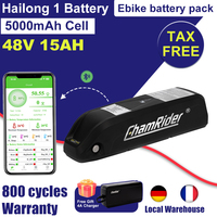 ChamRider Battery Hailong 1 48V Electric Bicycle Bike 15AH 21700 Lithium Battery 500W 30A BMS 1000W Ebike Battery