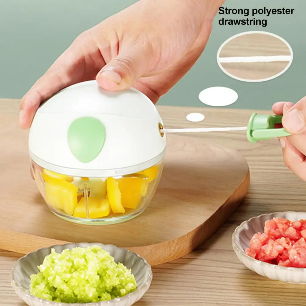 Garlic Press Efficient Hand-pull Garlic Chopper Meat Mincer Portable Kitchen Gadget for Food Preparation Rotate Press Crusher