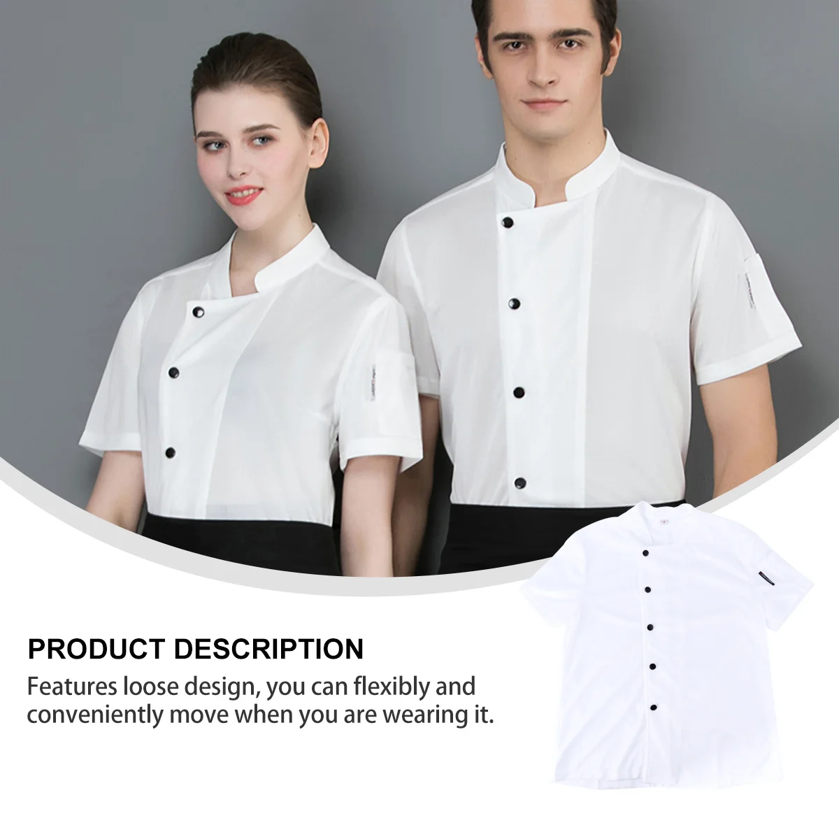 Uniforme de Chef respirant à manches courtes, couleur unie, vêtements de travail de cuisine, Restaurant, hôtel, vêtements de Chef à manches courtes, 1 pièces