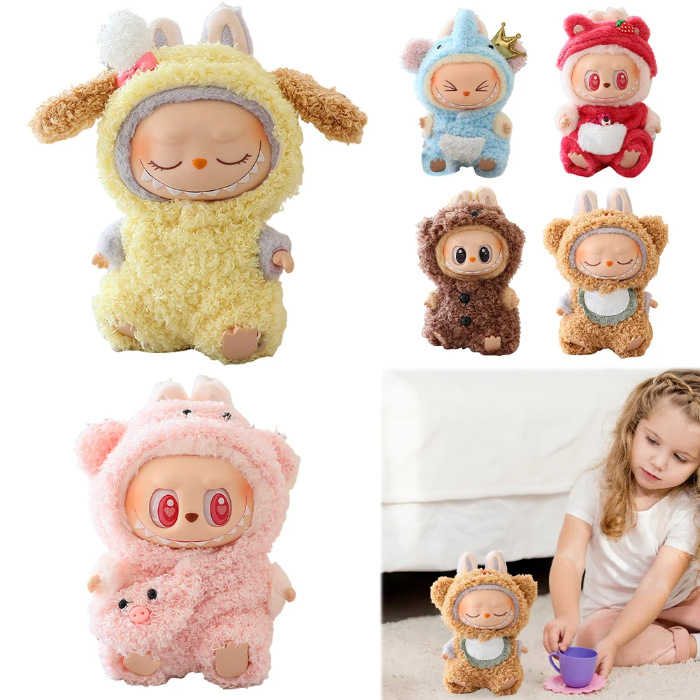 

Mini Doll Outfit Cute Plush Clothes Sitting Party Soft Plush Animal Suit Plush Toy Costumes for Baby Kid Creative DIY Toy