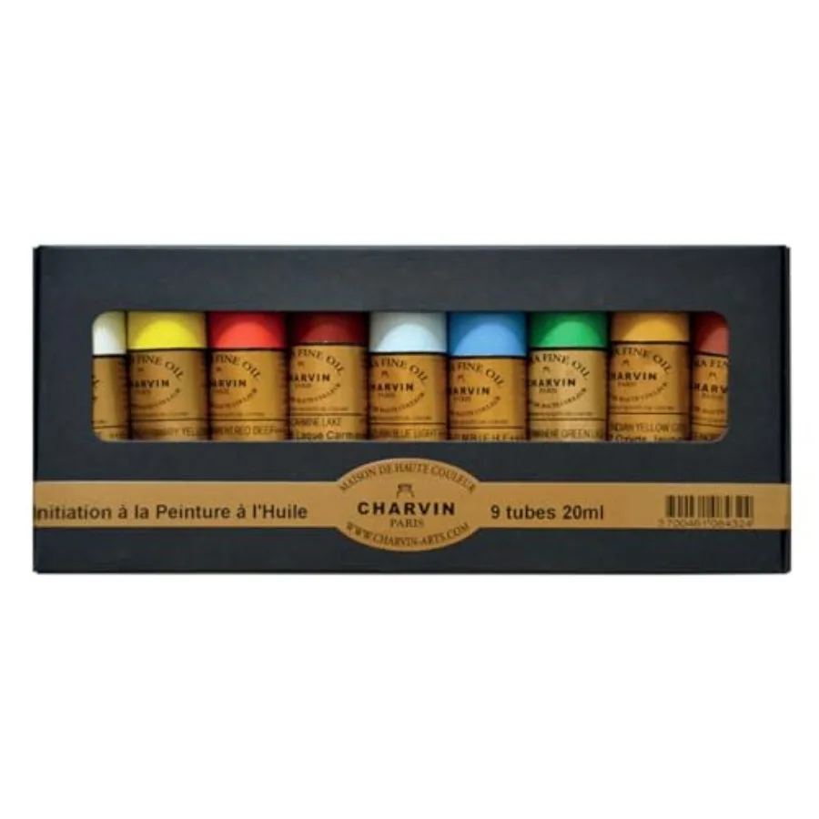 

Professional Oil Paint Set for Artists, Basic Colors - Bonjour Set of 9, 20 ml Tubes, Finely Milled, Non-Yellowing Artist Oil Paints in French Riviera-Inspired Hues