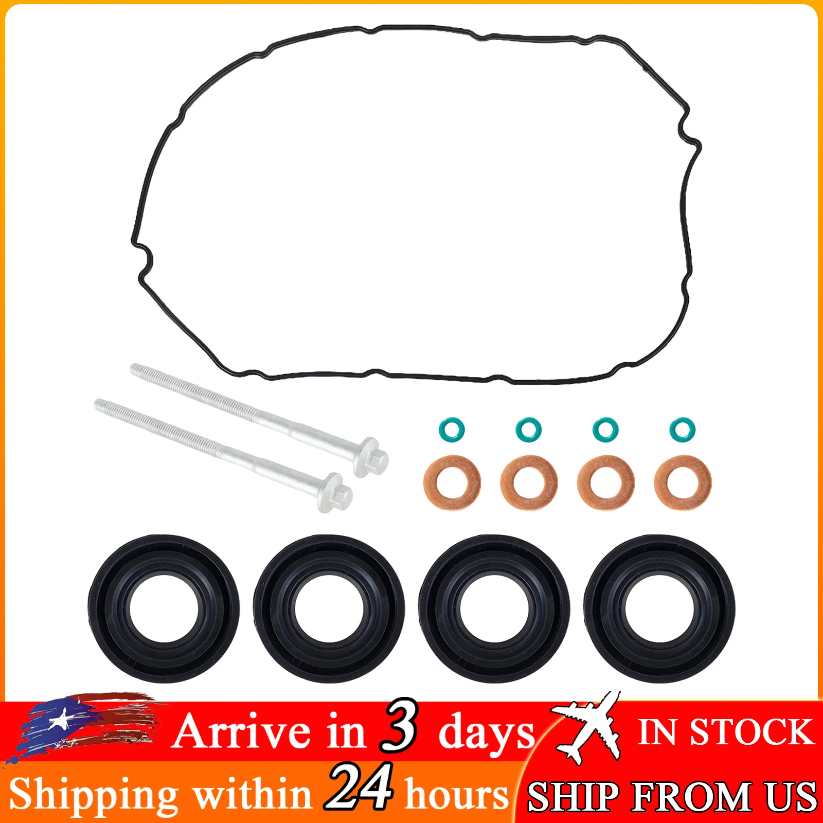 

4Set Fuel Injector Seal Kit Fuel Injector O-Ring Kit Durable Injector Seal Kit Premium Professional O-Ring Sealing Assortment