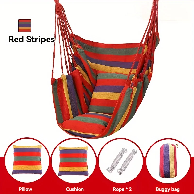 New Outdoor Swing Hammock Canvas Leisure Chair Or Cushion Dormitory Hammock Swing Rocking hanging chair(With Storage Bag