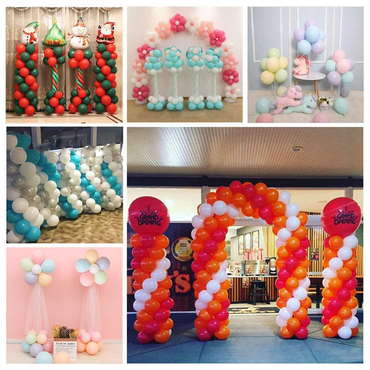 バルーン列スタンドキット、2つのベース、8つのポール、4つの - Balloon Arch Kit のレビューと価格