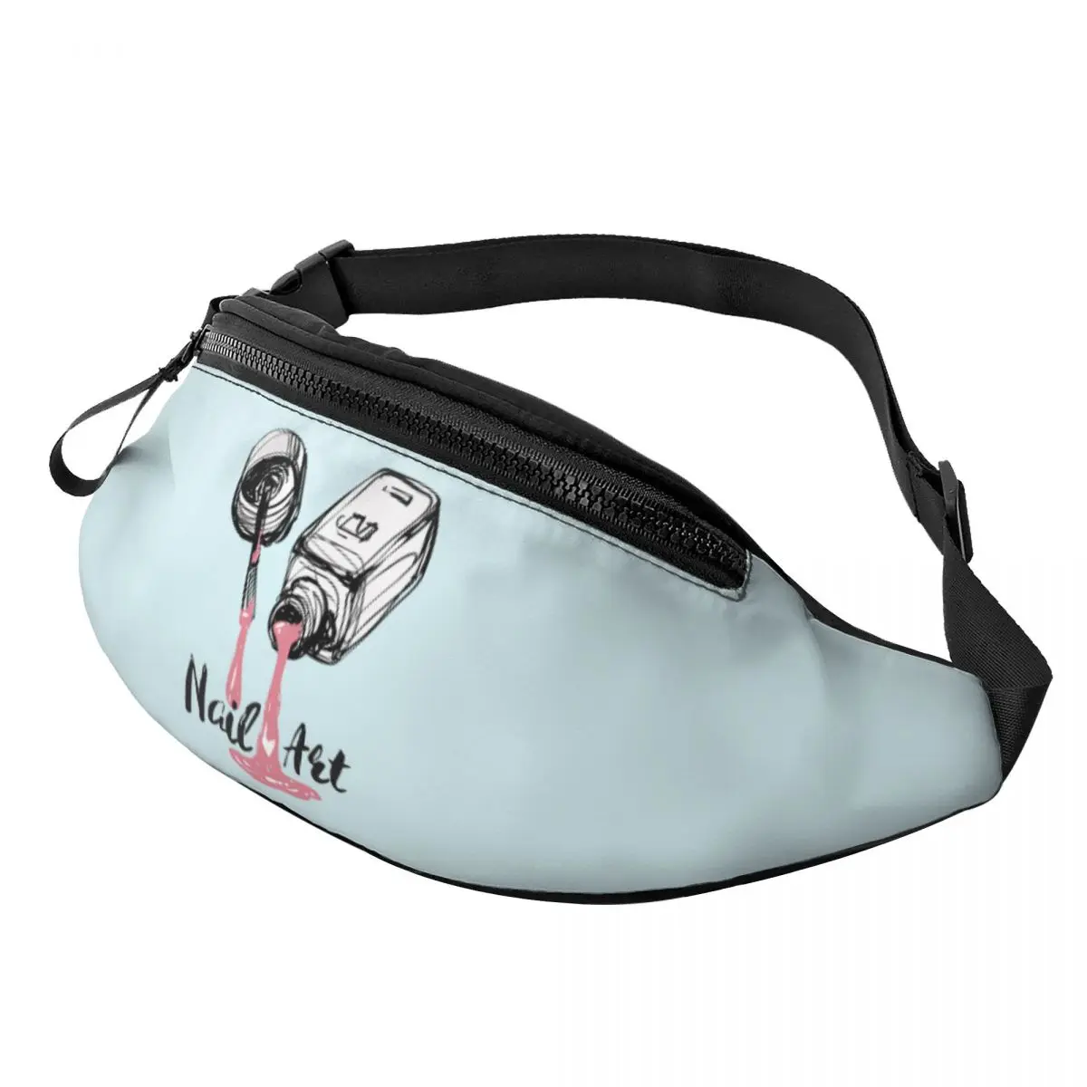 Modern Nail Polish Fanny Pack Men Women Custom Manicure Manicurist Crossbody Waist Bag for Travel Hiking Phone Money Pouch