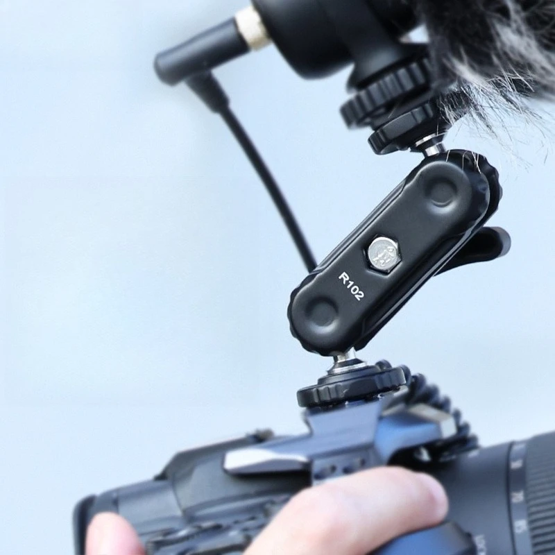 

R102 metal pea pod universal magic hand double ball head expansion monitor fill light
