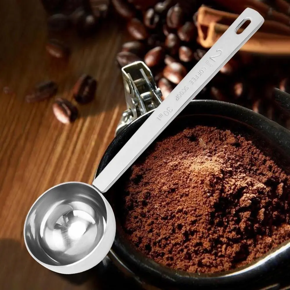 Durable Stainless Steel Measuring Spoon Blending Thicken Coffee Scoop 5/10/15/20/30ML Mixing Spoon Coffee