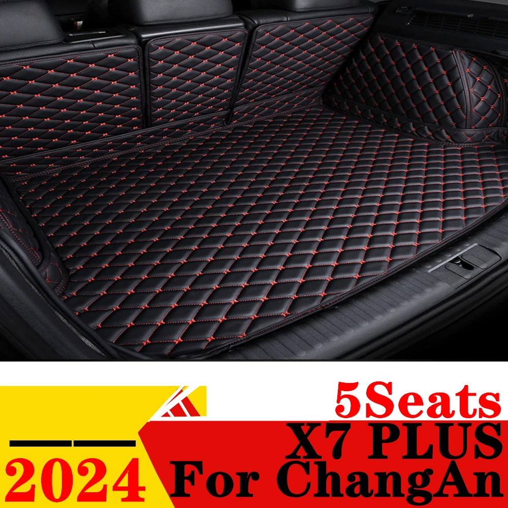 

Car Trunk Mat For ChangAn X7 PLUS 5Seats 2024 Custom Fit Rear Cargo Cover Carpet Liner Tail Interior Auto Parts Boot Luggage Pad