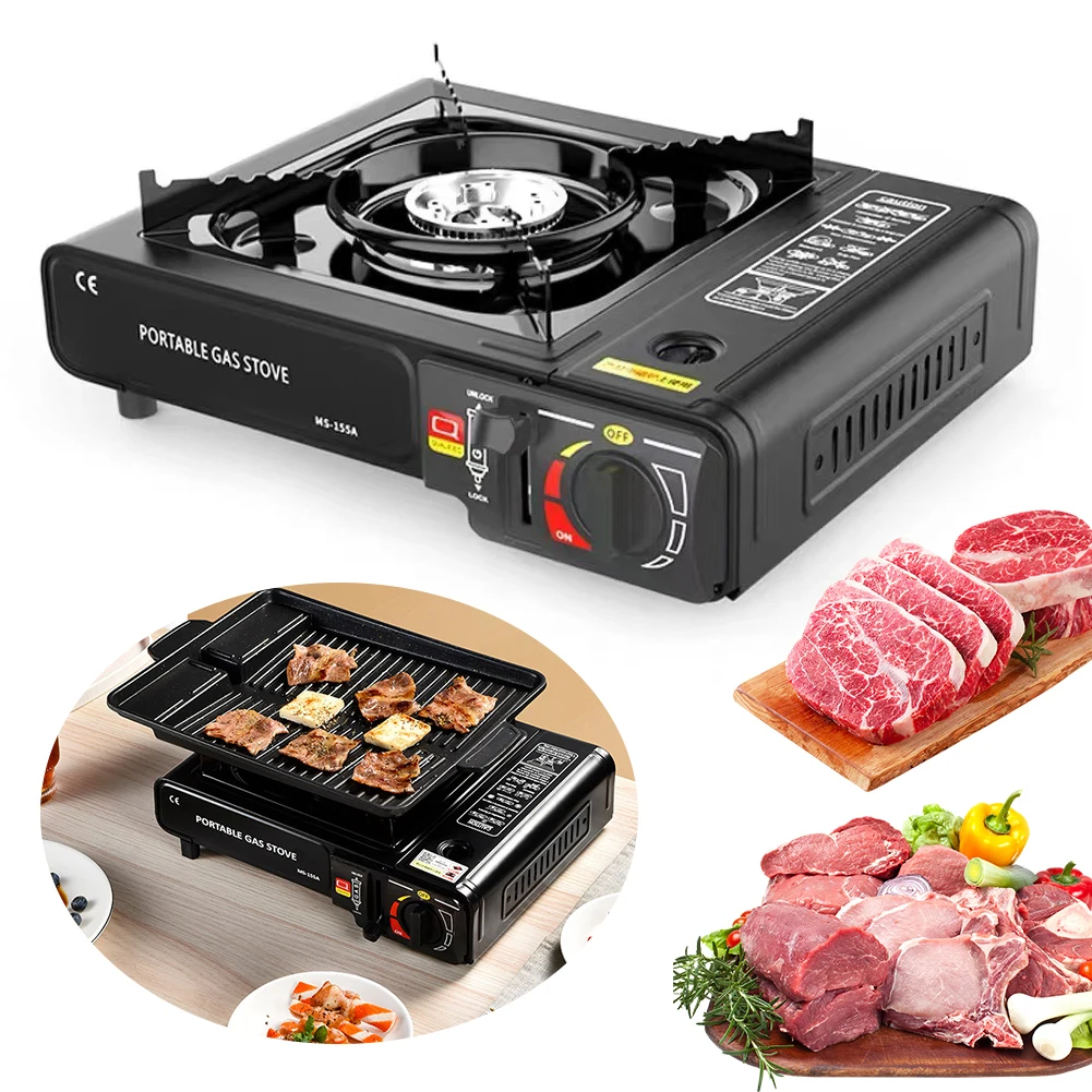 

Портативная бутановая походная плита, регулируемая газовая плита с автоматическим зажиганием, портативная газовая плита для экстренного задней двери, пешего туризма, кемпинга