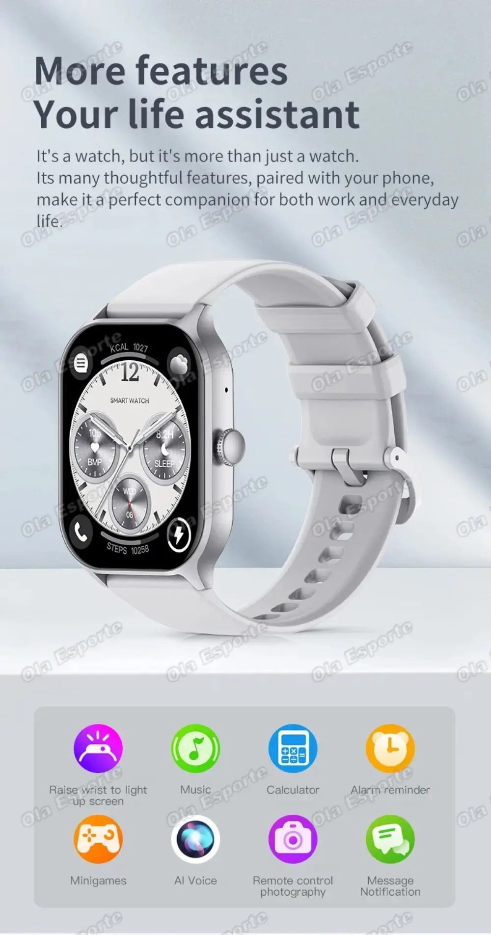 2026 Neue Smartwatch für Damen mit Bluetooth-Anruf, GPS, Bewegungs-, Herzfrequenz- und Schlafaufzeichnung, Outdoor-Sport-Smartwatch für Herren, kompatibel mit Android/iOS – Detail 12