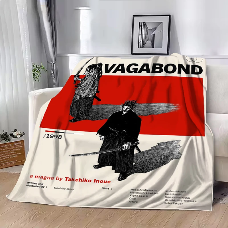 

Vagabond anime Cartoon Blanket Plush Nap Sofa rug for Living Room Warm Office Bedroom Birthday Home Travel Kid Gifts