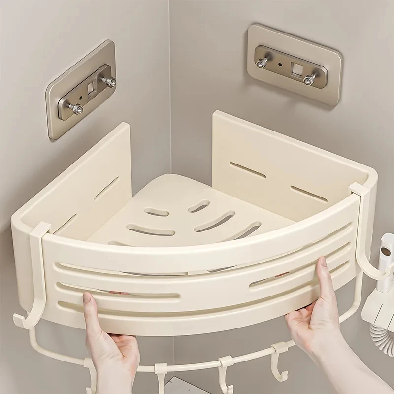 Bathroom Corner Shelf Bathroom Shelf Stability Strong Non-Punching Adjustable Spacing Wall Hanging Toilet Washstand