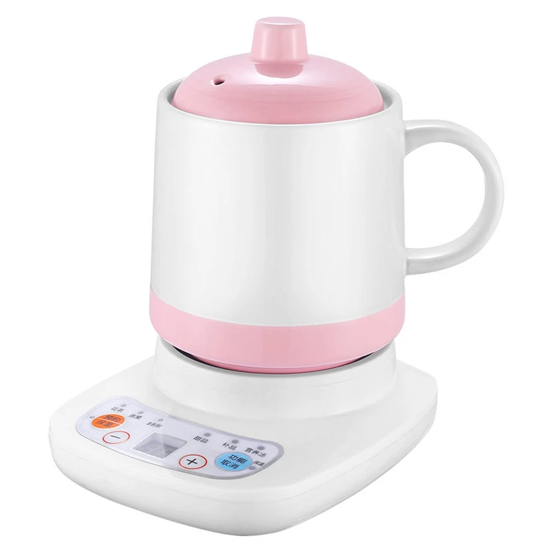 Mini Electric Thermal Kettle Ceramic Water Heating Cup Slow Health Pot Noodles Porridge Stew Baby Food Cooker Teapot Jug