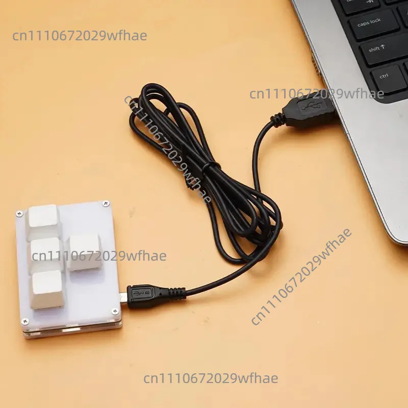 4 Keys Mini Keyboard Direction Arrows Keypad Up Down Left Right DIY Custom Programming Shortcuts USB Mechanical Keypad White