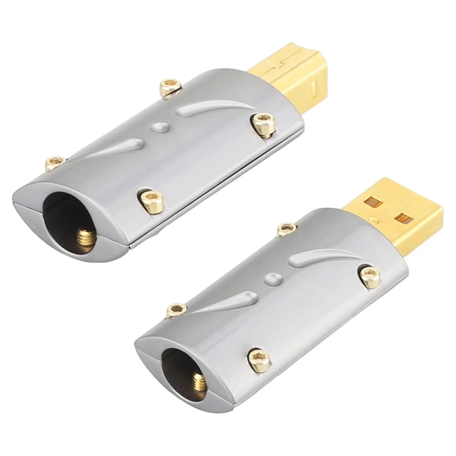 Mini USB2.0 Male Connector Rewireable Connector Solder Welding Plate Gold Plated Male Jack Connector Type A B for DIY Data Cable