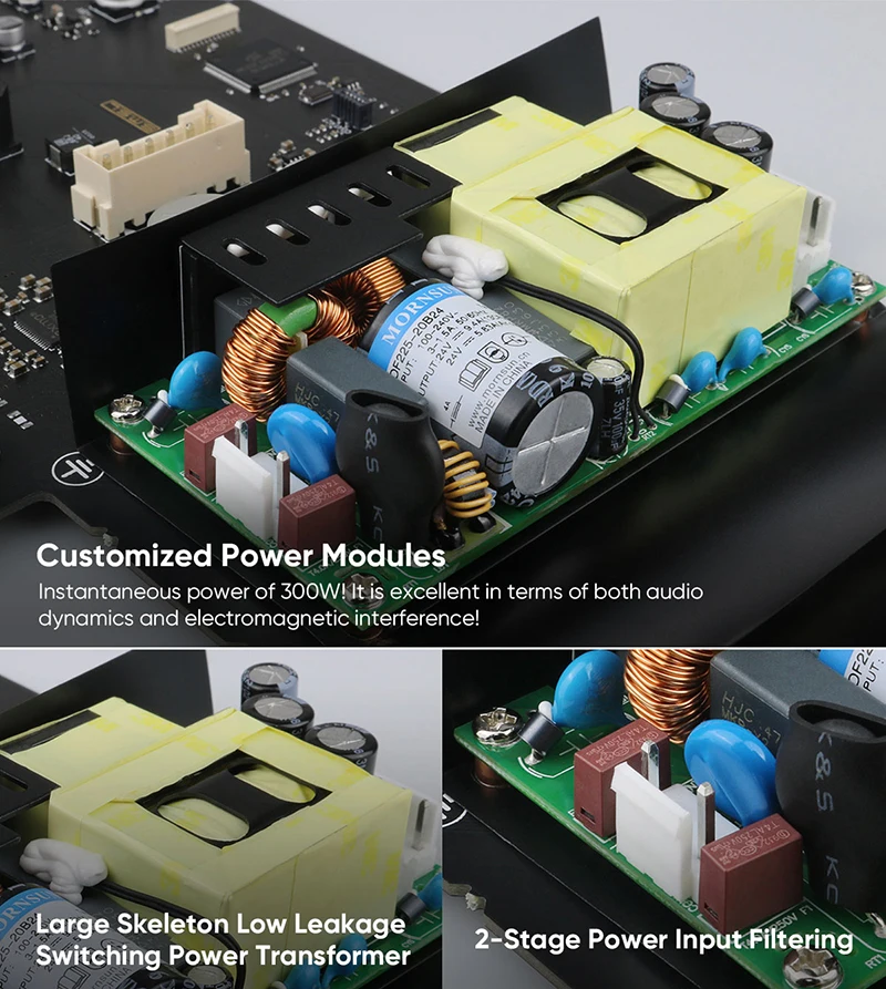 SMSL AO200 MKII HIFI amplificador Digital MA5332MS Chip amplificador estéreo de alta potencia XLR/RCA/USB/Bluetooth 5,0 entrada equilibrada sonido SDB