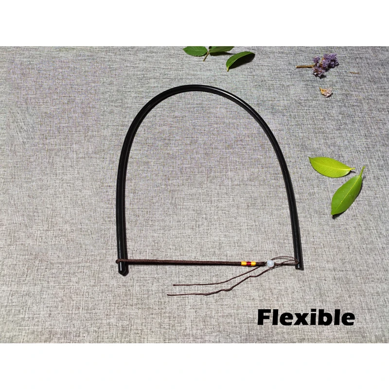 50/65cm Outdoor EDC Foldable Elastic Resin Rattan Strip Self Defense Whip Black Stick Defense Tools