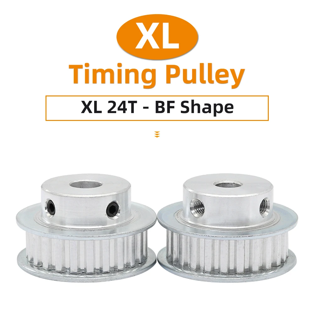 24 Teeth Pulley wheels XL Pitch 5.08 mm Trapezoidal Tooth Bore 6-15 mm Timing Belt Width 10/15mm Aluminum Pulley XL24T 24Teeth