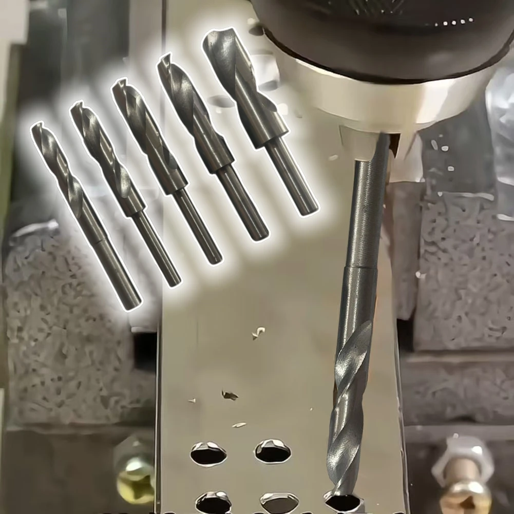 

5 шт. 14-25 мм хвостовик с пониженным хвостовиком, спиральные сверла из быстрорежущей стали, круглый хвостовик для металла, дерева, пластика, сверла, электроинструменты