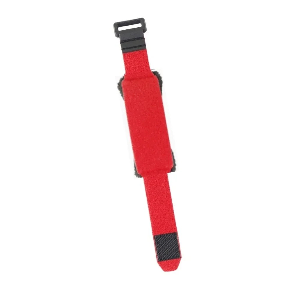 2pcs ​Red ​Guitar String Mute Strap 18cm&19cm Soft ​Bass Muter​ Hook and loop fasteners Adjustable force ​Noise Reducer​