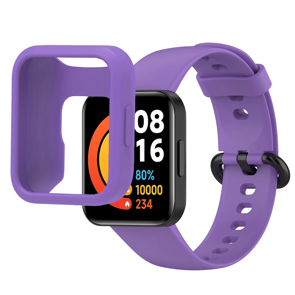 For Redmi Watch 2 Strap+Watch Case High Quality Soft and Durable Silicone Wristband For Redmi Watch 2 Lite Watchband