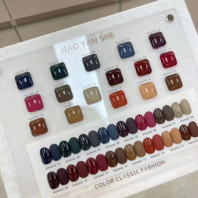 JIAOYANSHE 20 kolorów Zestaw żeli do paznokci Salon paznokci 2024 Nowy zestaw do zdobienia paznokci Nieoxic żel Uv Ekologiczny klej roślinny