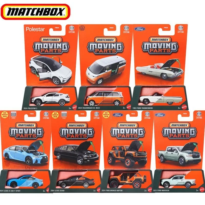 

Genuine Matchbox Car Moving Parts Boys Toys 1:64 Diecast Ford Lexus Volkswagen Thunderbird Polestar Vehicles Model Gift Birthday