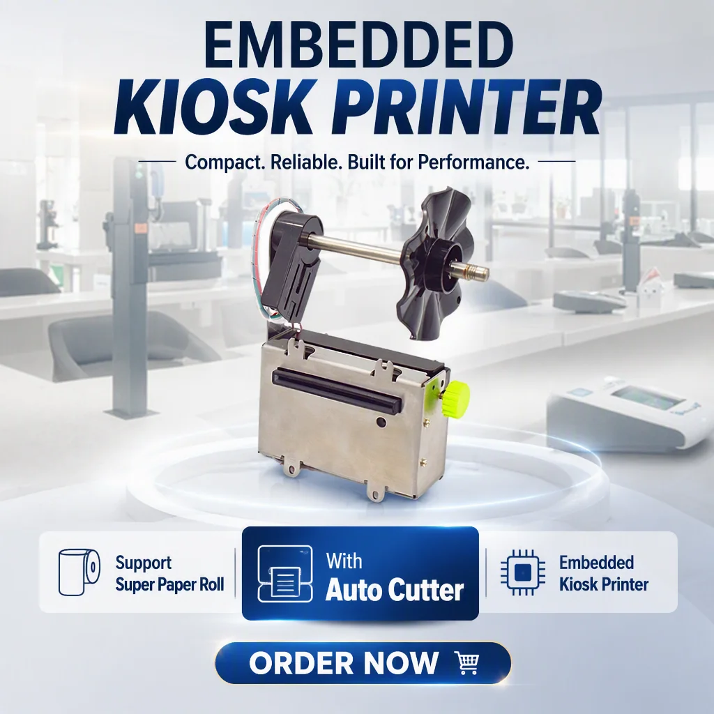 58mm Embedded Thermal Receipt Barcode Kiosk Printer with Auto Cutter Printing Machine with Serial USB/RS232/TTL