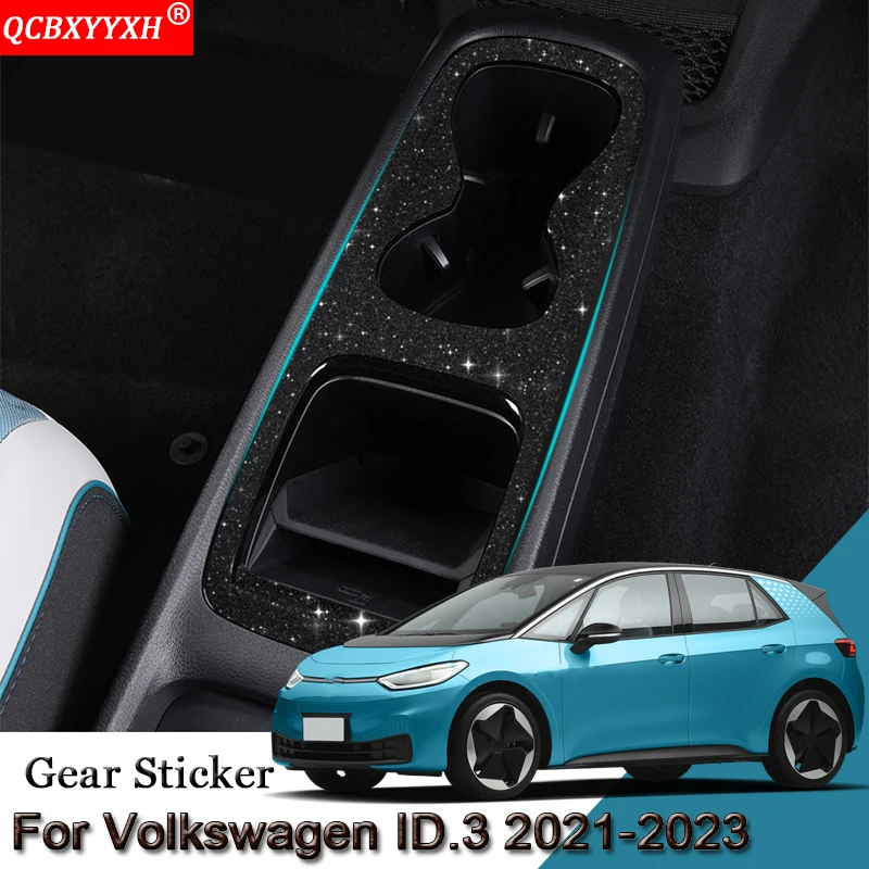 

Car Interior Sticker For Volkswagen ID.3 2021-2023 Car Gear Panel Sticker Gear Box Protective Film Carbon Fiber Black Accessory