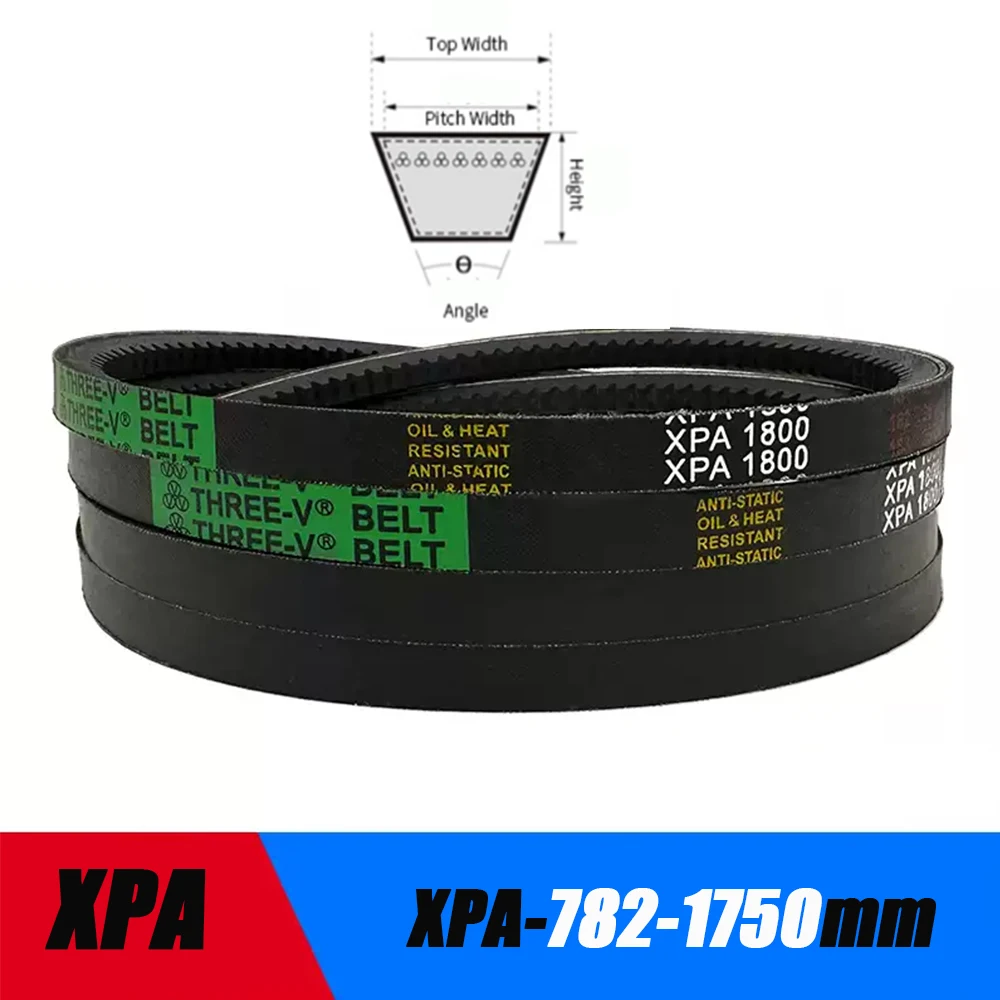 1Pcs Type XPA Drive Rubber V Belt Narrow Transport Strap Conveyor Belts Effective Length 782mm-1750mm