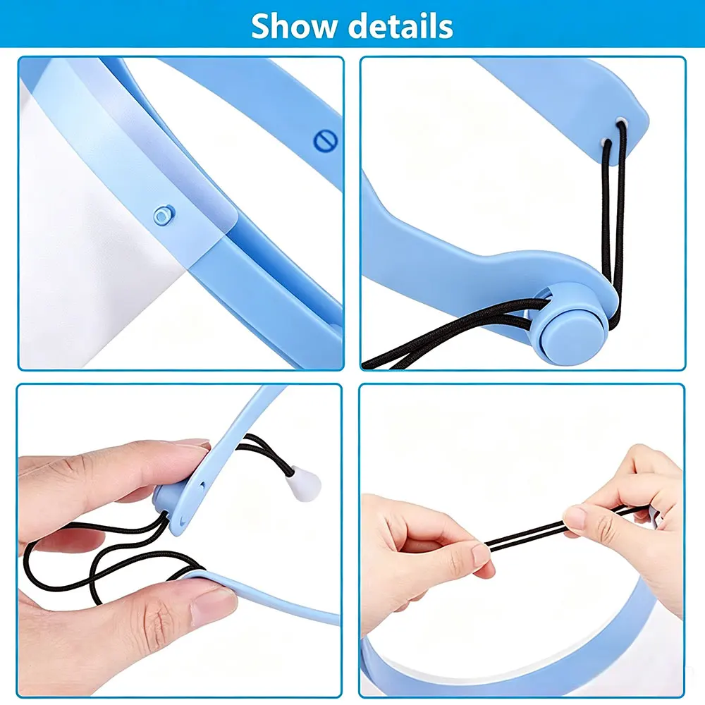10Pcs Dental Protective Face Shield 10/5Pcs Detachable Face Shield 1 shelf Anti-Fog Dustproof Replacement Mask