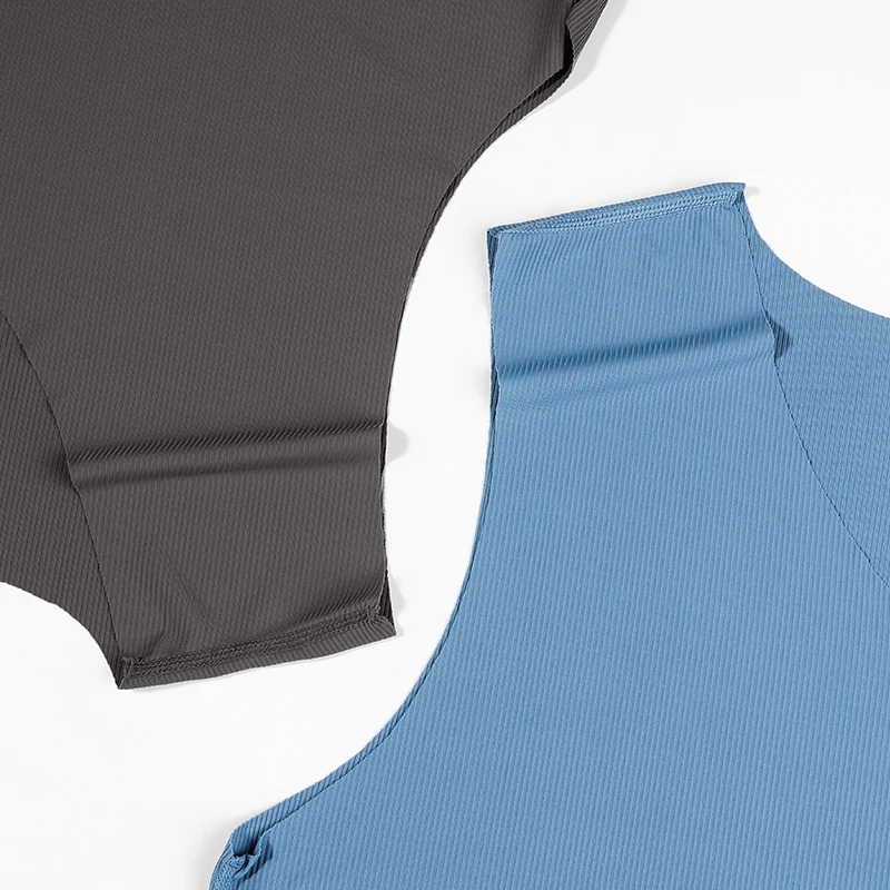 4PCSIce Silk Traceless Weste für Herren, ein dünner Sommerstil, mit einfarbiger Sportweste