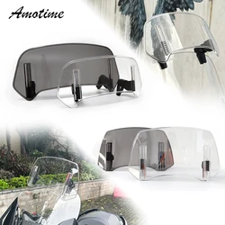 Universal Motorcycle Windshield Extension Adjustable Spoiler Clamp-On Windscreen Deflector Suitable For All Motorcycle Models