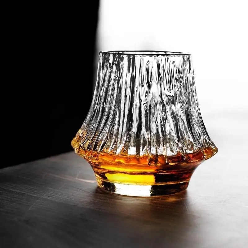 

Volcano Glass Cup Coffee Cup Flame, Mountain Fuji Cup Whiskey Glass Edo Glass Minimalist Design Art Handmade