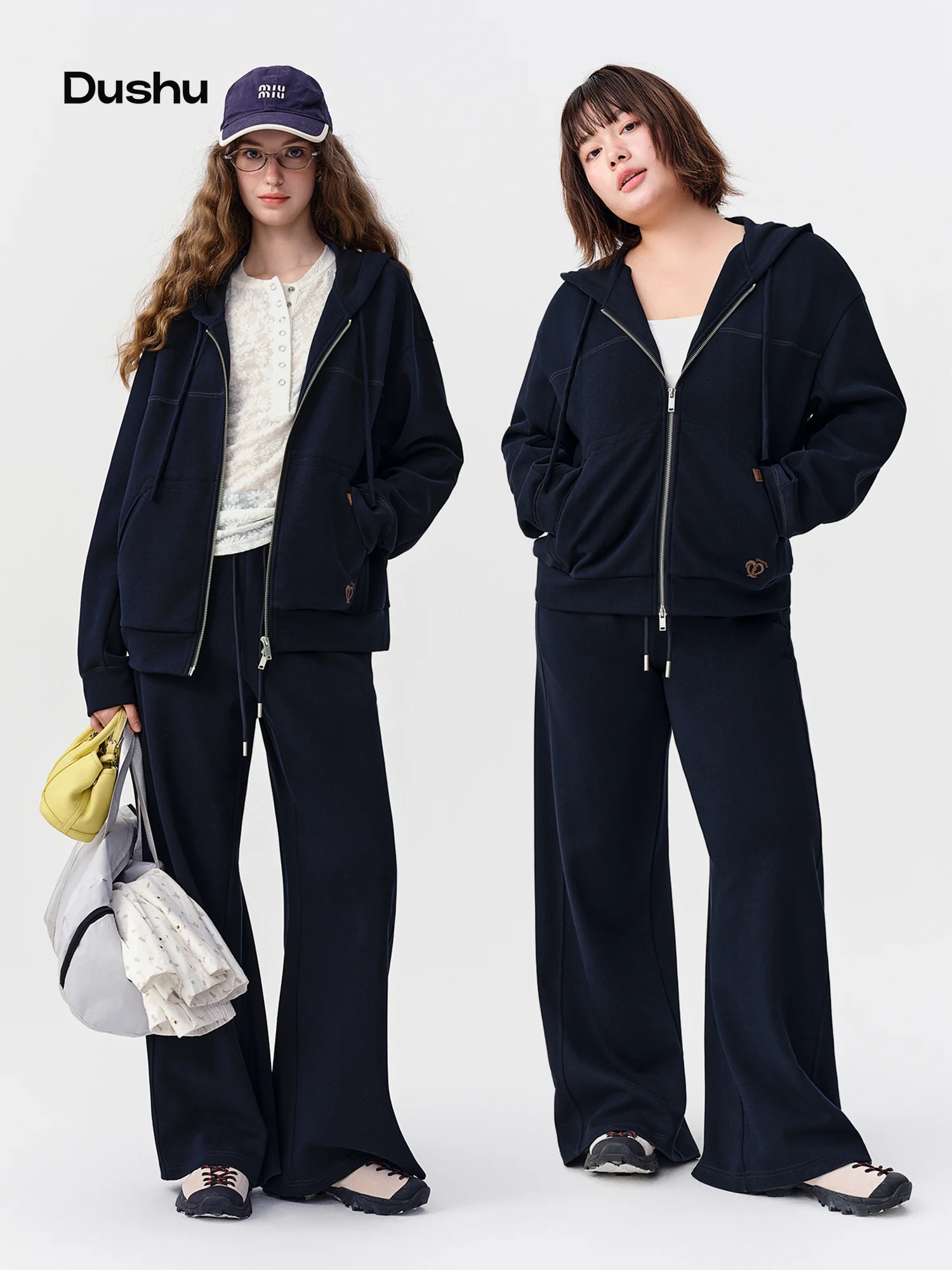 Women'S Fashion Zip Hoodie - DUSHU 2026 Fall Women's Zip-Up Hoodie