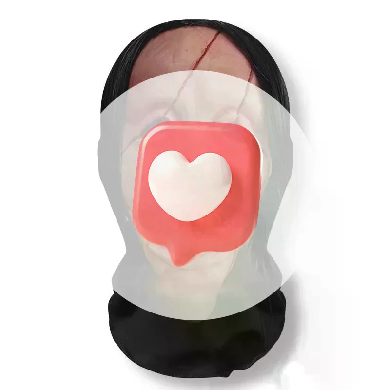 Halloween Geistergesicht 3D-gedruckte Maske Stretch Mesh Vollgesichtsmaske Schädel Kopfschmuck Lustige Party Halloween Horror Cosplay Requisiten