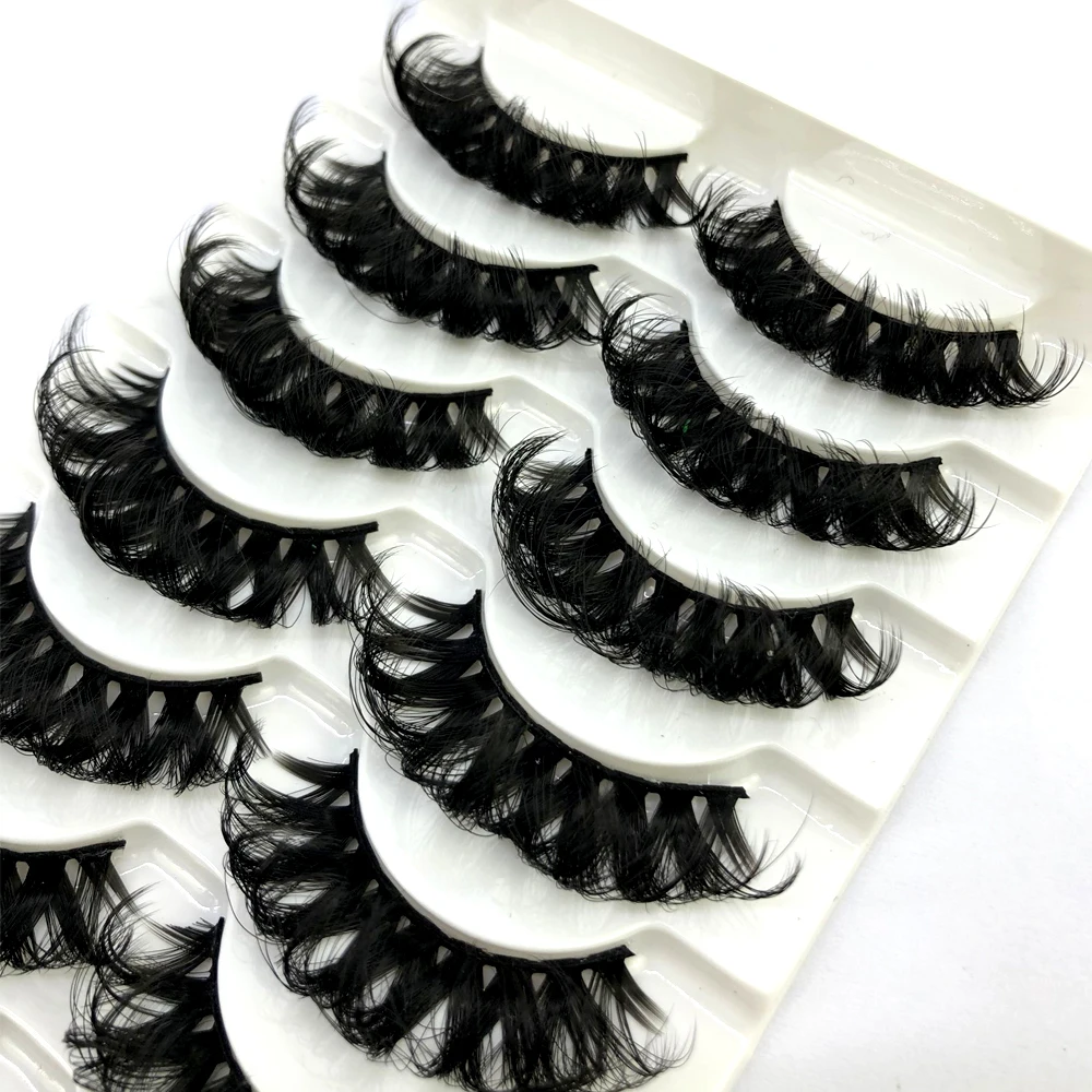 HBZGTLAD New Lashes DD Curl 10-23mm Russian False Eyelashes 3D Mink Eyelashes Reusable Fluffy False Lashes eyelashes extensions