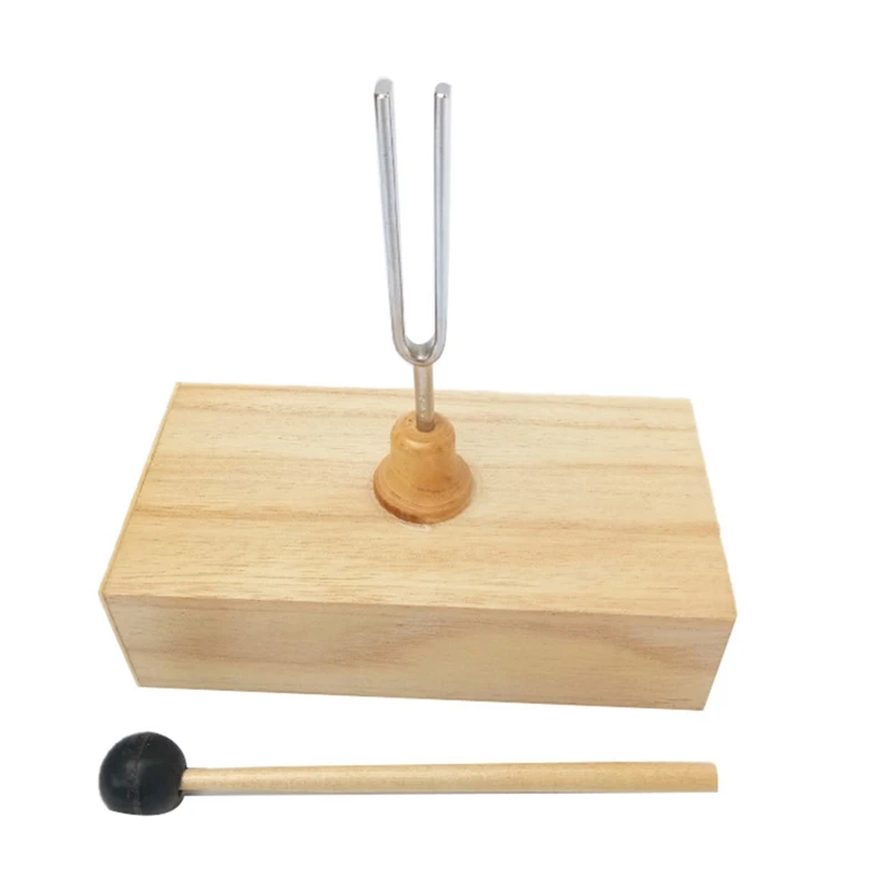 New Hot 512HZ Tuning Fork With Wooden Resonator For Sound Therapy, Yoga, Meditation And Relaxation