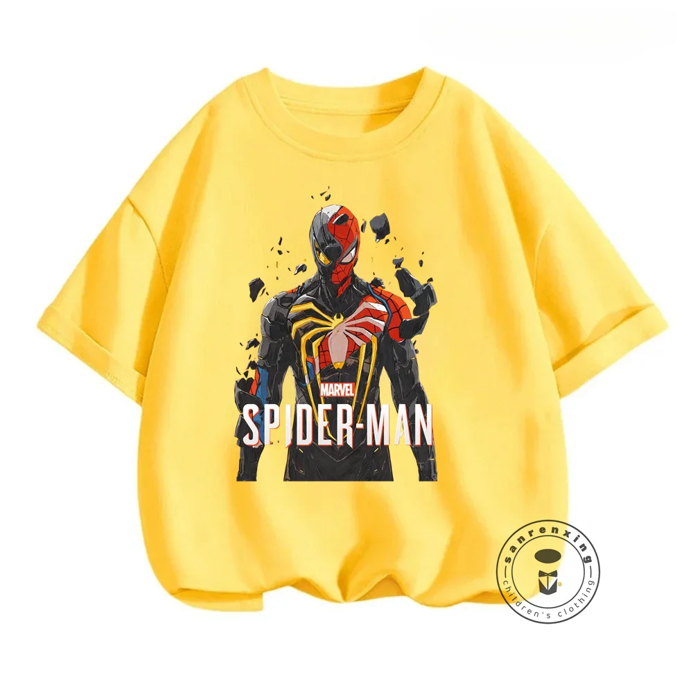 

Marvel's Spider-Man Avengers T-Shirts for a Fashionable Summer Trendy Street Style for Boys and Girls with Cool Cartoon Patterns